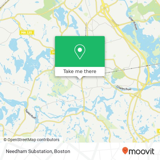 Mapa de Needham Substation