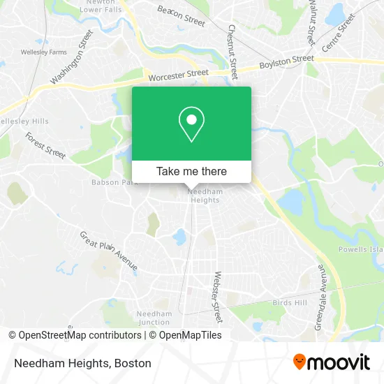 Needham Heights map