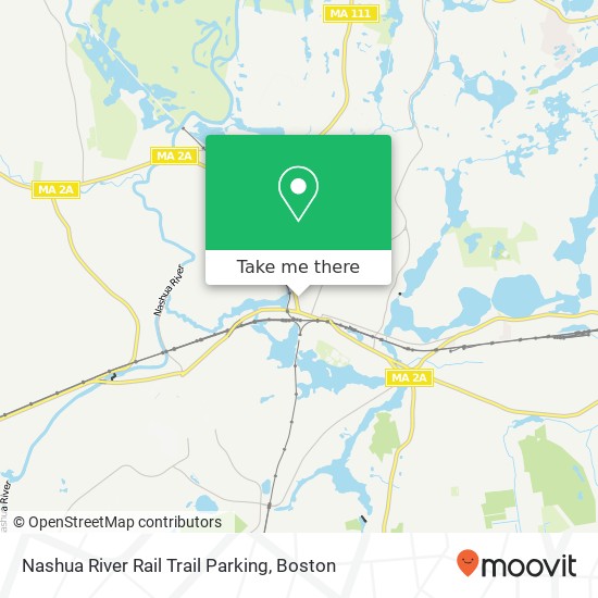 Nashua River Rail Trail Parking map