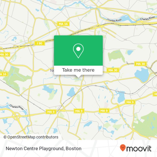 Newton Centre Playground map