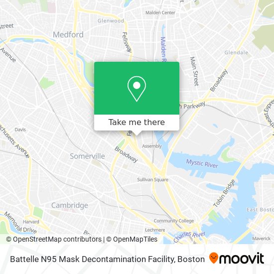 Mapa de Battelle N95 Mask Decontamination Facility