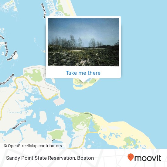 Mapa de Sandy Point State Reservation