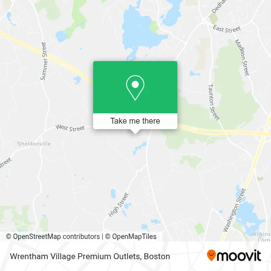 Wrentham Village Premium Outlets map