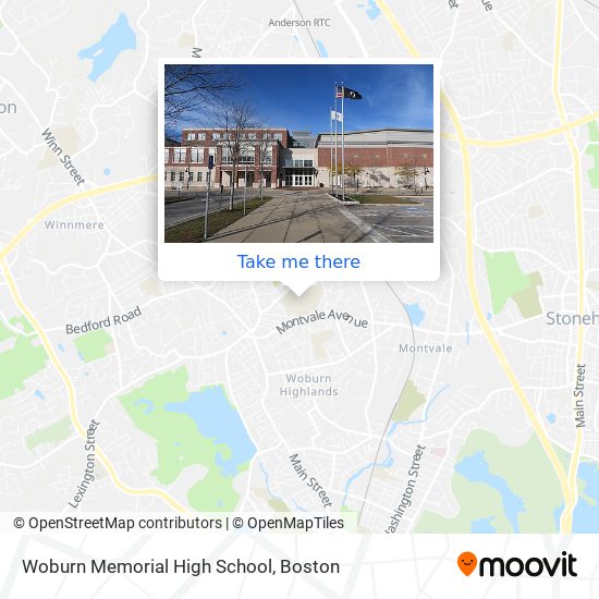 Woburn Memorial High School map
