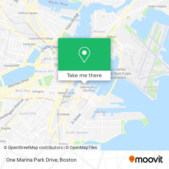 One Marina Park Drive map