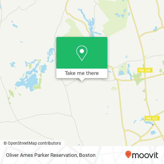 Oliver Ames Parker Reservation map