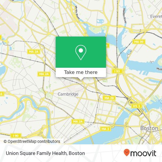 Union Square Family Health map