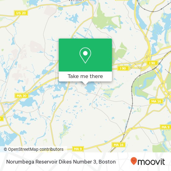 Mapa de Norumbega Reservoir Dikes Number 3