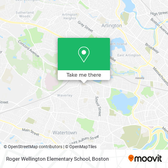 Roger Wellington Elementary School map