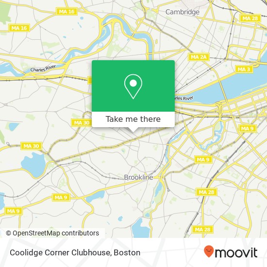 Mapa de Coolidge Corner Clubhouse