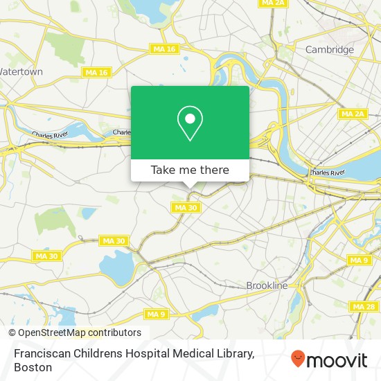 Franciscan Childrens Hospital Medical Library map