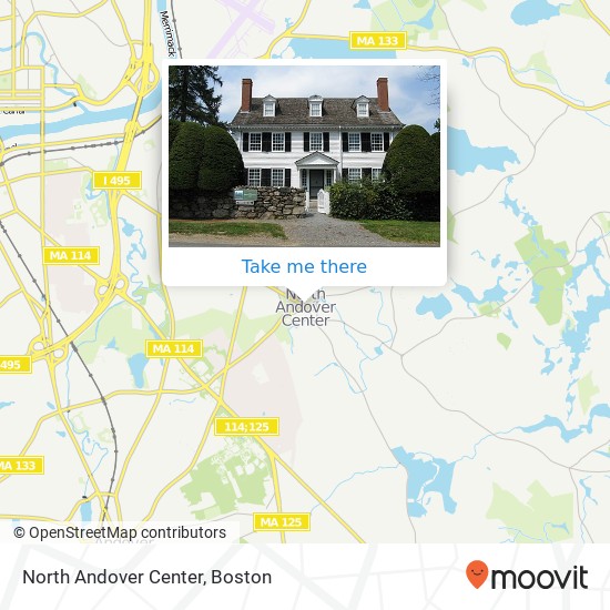 North Andover Center map