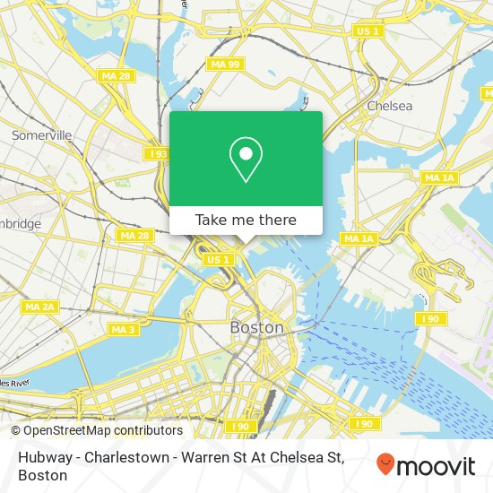 Hubway - Charlestown - Warren St At Chelsea St map
