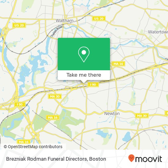 Mapa de Brezniak Rodman Funeral Directors