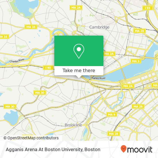 Mapa de Agganis Arena At Boston University