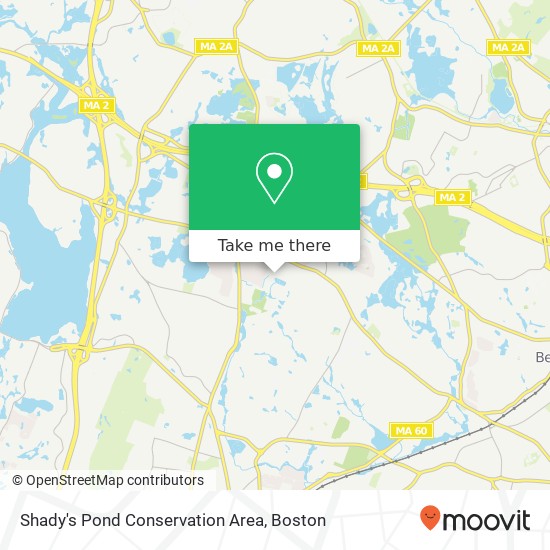 Shady's Pond Conservation Area map