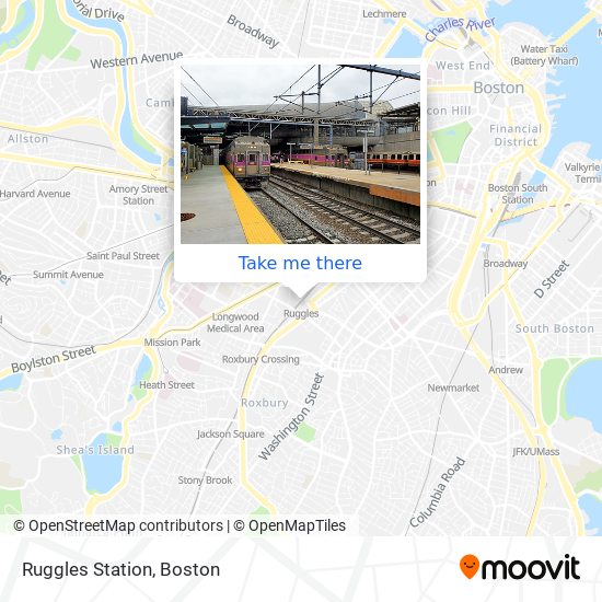 Ruggles Station map