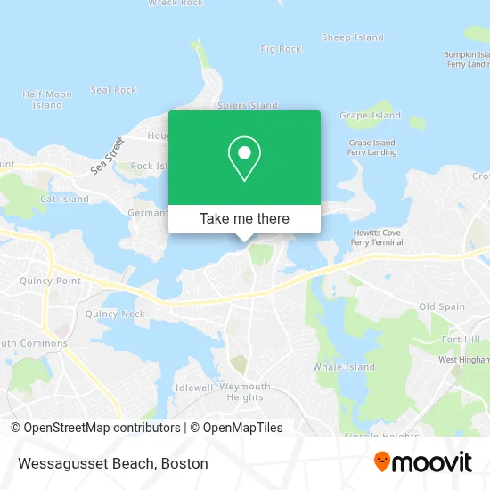 Wessagusset Beach map