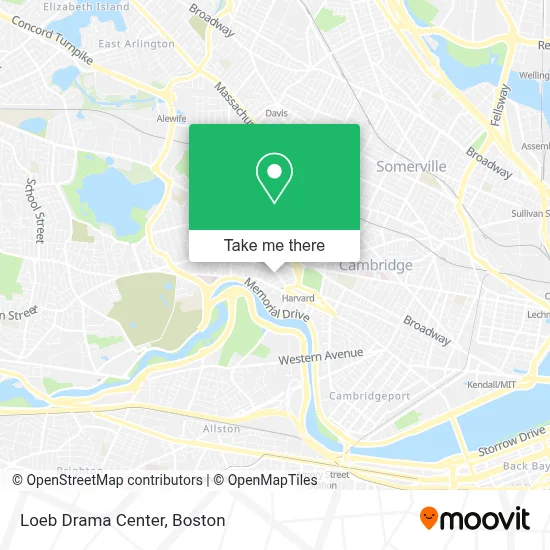 Loeb Drama Center map