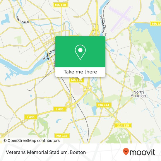 Mapa de Veterans Memorial Stadium