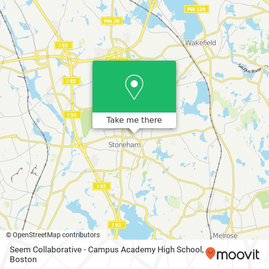 Mapa de Seem Collaborative - Campus Academy High School