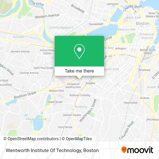 Mapa de Wentworth Institute Of Technology