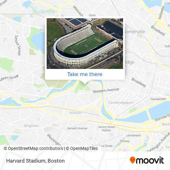 Harvard Stadium map