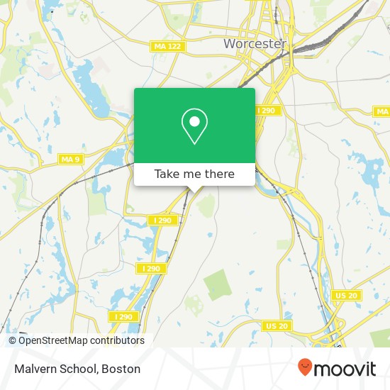 Malvern School map