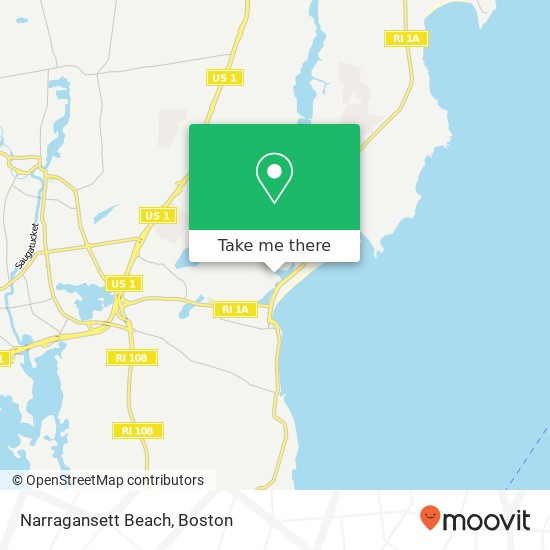 Narragansett Beach map