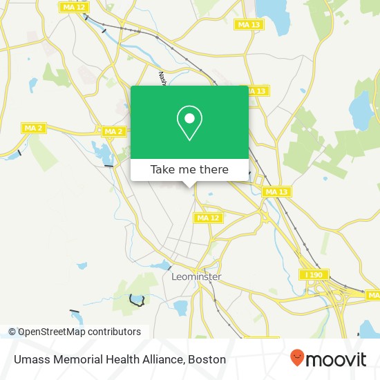 Umass Memorial Health Alliance map