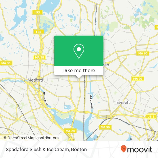 Mapa de Spadafora Slush & Ice Cream