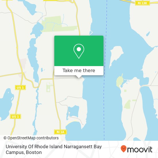 University Of Rhode Island Narragansett Bay Campus map