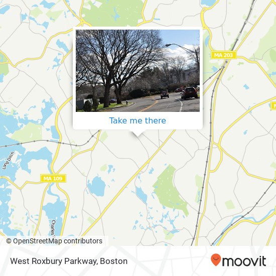West Roxbury Parkway map