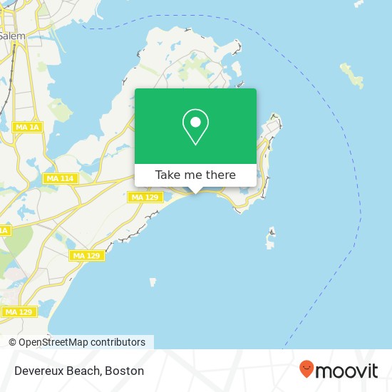 Mapa de Devereux Beach