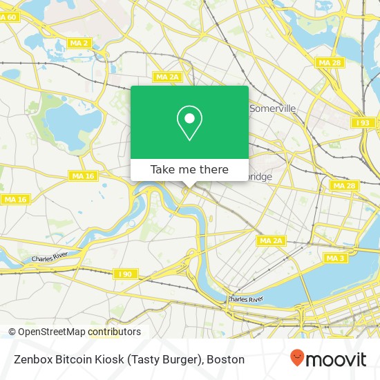 Zenbox Bitcoin Kiosk (Tasty Burger) map