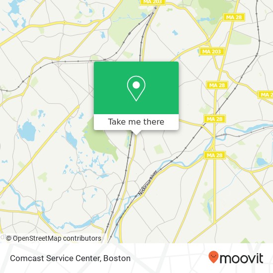Comcast Service Center map