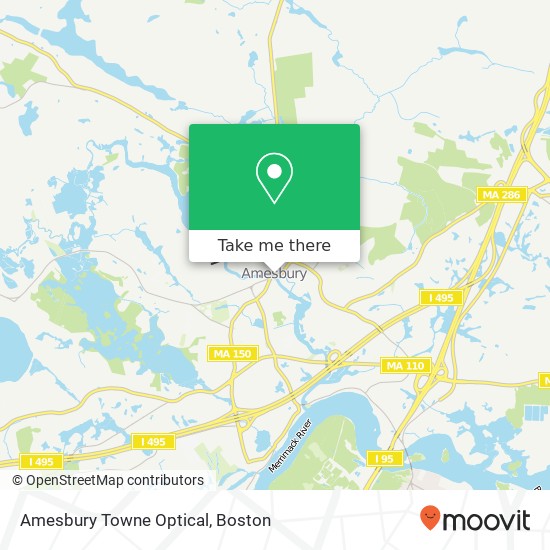 Mapa de Amesbury Towne Optical