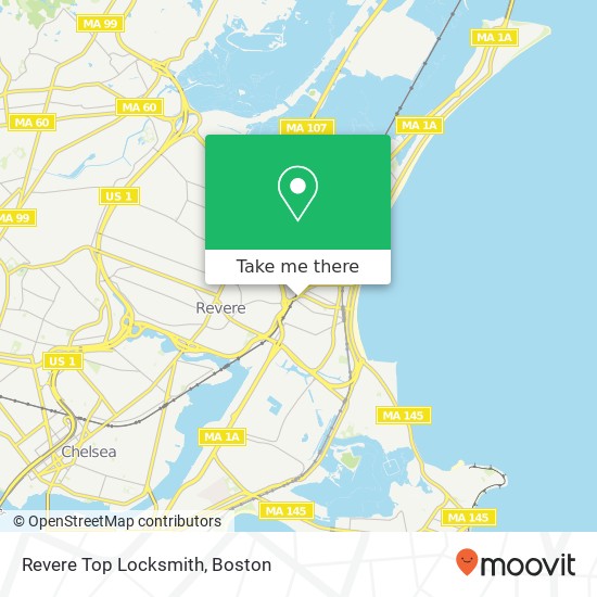 Mapa de Revere Top Locksmith