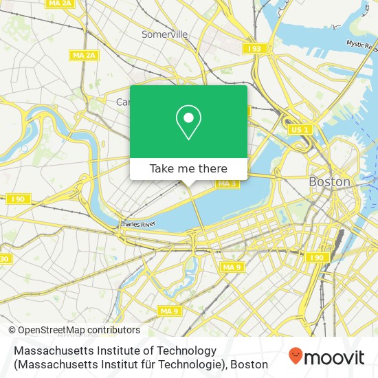 Massachusetts Institute of Technology (Massachusetts Institut für Technologie) map