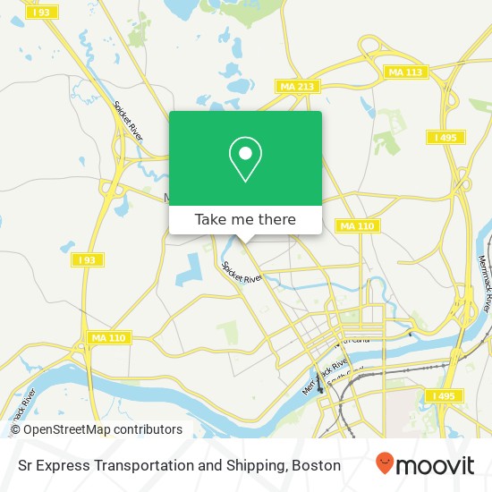 Sr Express Transportation and Shipping map