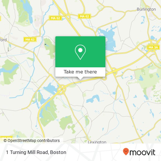 Mapa de 1 Turning Mill Road