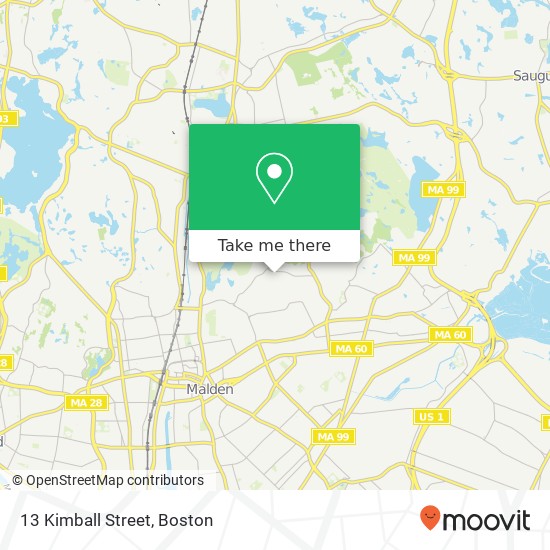 Mapa de 13 Kimball Street