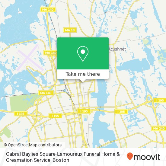 Cabral Baylies Square-Lamoureux Funeral Home & Creamation Service map