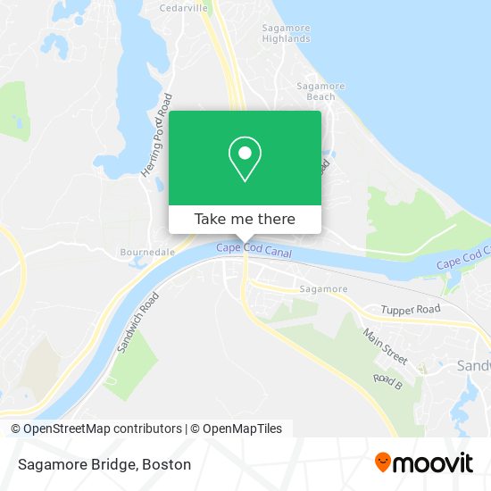 Sagamore Bridge map