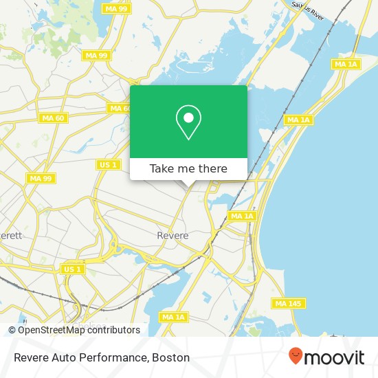 Mapa de Revere Auto Performance