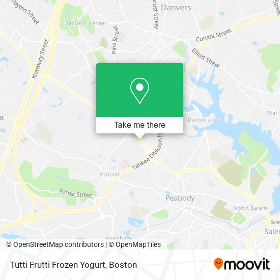 Mapa de Tutti Frutti Frozen Yogurt