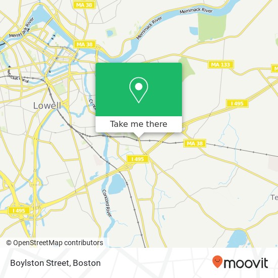 Boylston Street map