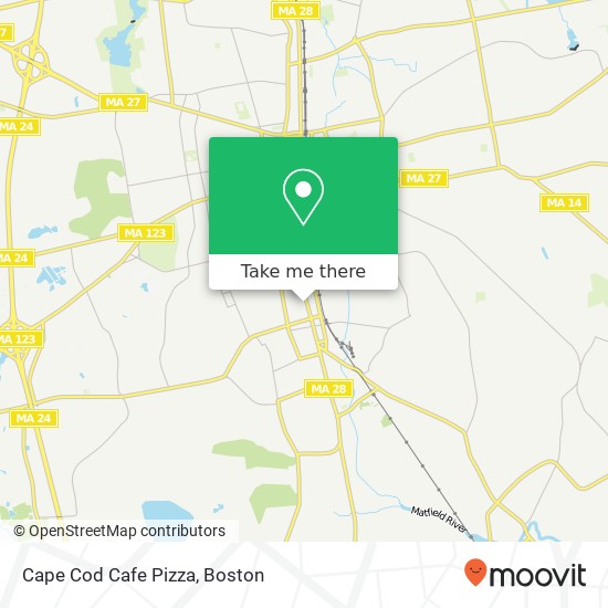 Cape Cod Cafe Pizza map
