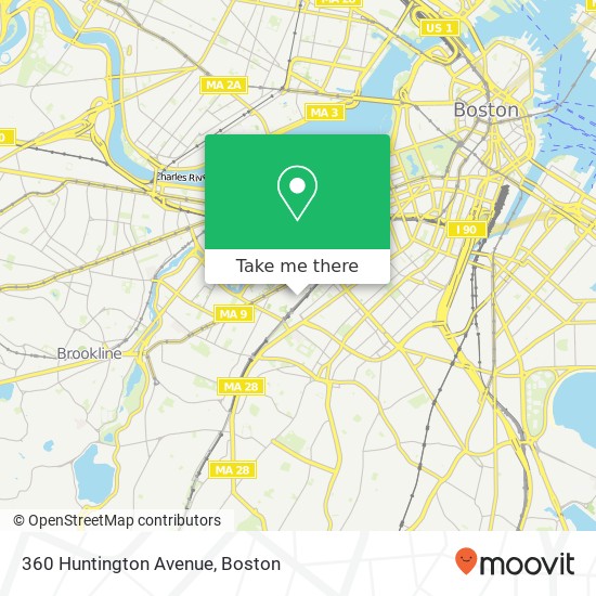 Mapa de 360 Huntington Avenue