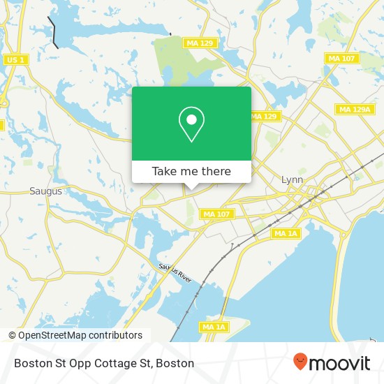 Boston St Opp Cottage St map